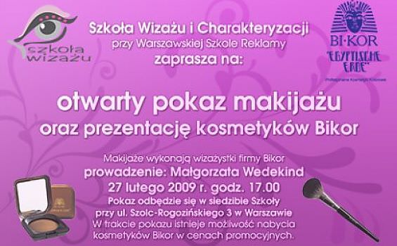 Otwarty pokaz makijażu oraz prezentację kosmetyków Bikor