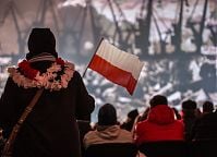 Koncert dla Niepodległej - Szkoła Wizażu i Charakteryzacji SWiCh praktykuje przy realizacji. 10.11.2018 r. Fot. Anita Kot